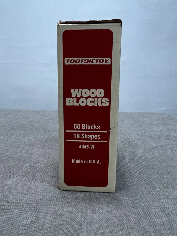 Vintage Tootsietoy Wood Blocks #4045 50 Primary Colors Non Toxic Made USA 1996 - Image 4 of 4