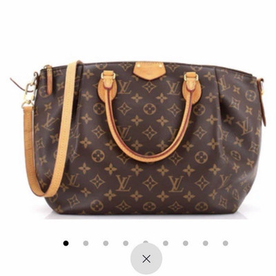 Louis Vuitton Monogram Brown Satchel Top Handle Zip Bag w/Detachable Strap