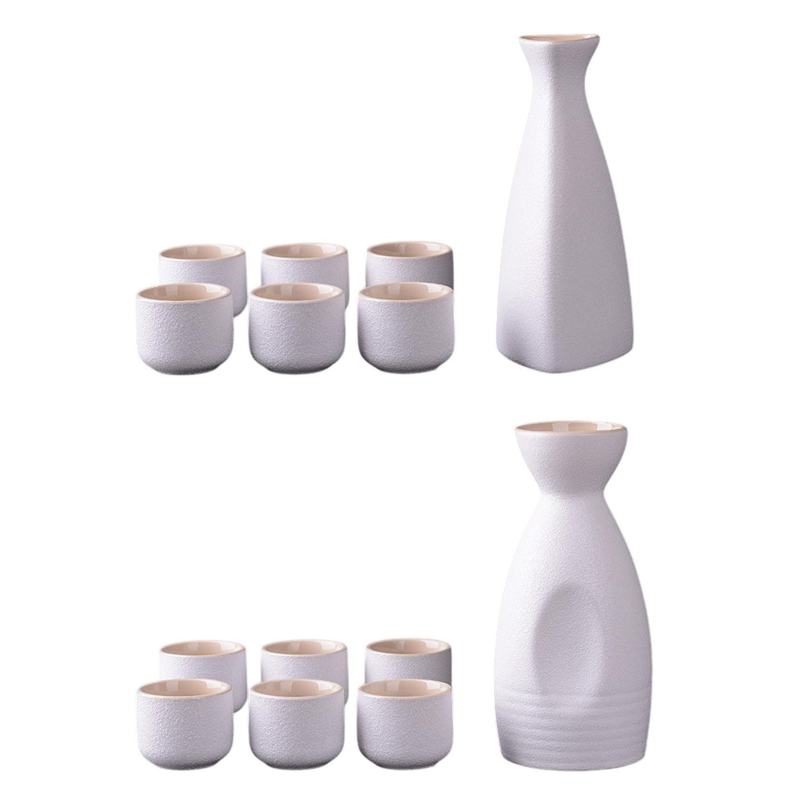 Ceramic Sake Set Cups Decor Korean Soju Sake Cups for Home Office Tea Party