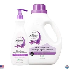 Natural Lavender Lemongrass Dish Soap - Organic, Vegan, Eco-Friendly,