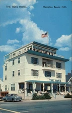 Hampton Beach, New Hampshire NH The Tides Hotel Tichnor Chrome Vintage Postcard