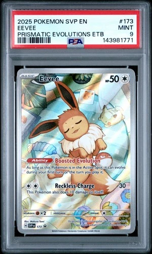 2025 POKEMON SVP EN-SV BLACK STAR PROMO #173 EEVEE PSA 9