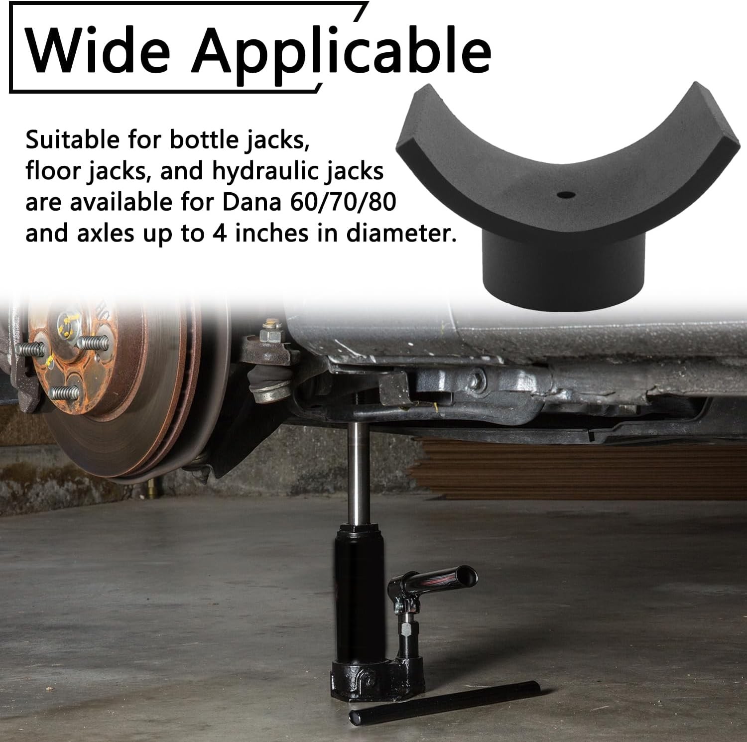 Lifting Saddle for 4 Inch Axle Tube, Jack Adapter for 20 tons, Fits Jack Lifting