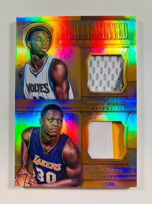 2014-15 Gold Standard Andrew Wiggins Julius Randle Rookie Dual Patch 22/25 RC