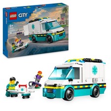 LEGO City Emergency Ambulance Toy with 2 Minifigures - Educational Learning Toys