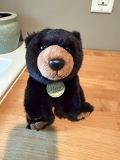 Aurora - Small Black Miyoni - 7 Black Bear Realistic Stuffed Animal