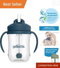 Milestones Baby's First Straw Cup, Training Cup with Weighted Straw, 9 oz/270...