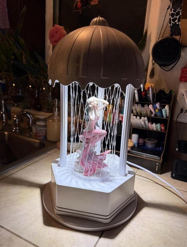 Rain Oil Lamp Vintage Style Hollywood Regency MCM Table Lamp
