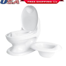 Realistic Potty Training Toilet W/ Flushing Sound Splash Guard Easy Clean Up New