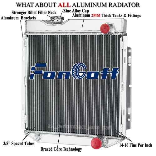 3 Row Aluminum Radiator For Ford 1965-1966 Mustang 60-65 Falcon Mercury Comet V8