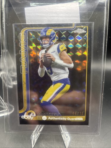 2025 Topps Chrome - Matthew Stafford #169 Black Geometric Refractor /10