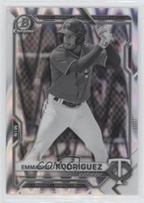 2021 Bowman Draft Chrome Black & White RayWave Refractor Emmanuel Rodriguez 11rg