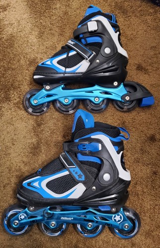 Nattork 4 Wheels Inline Roller Skates Blades Youth L (5 - 8) - Picture 1 of 9