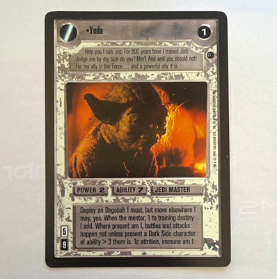 Decipher Star Wars CCG Premiere Yoda Charakterkarte Englisch 1995