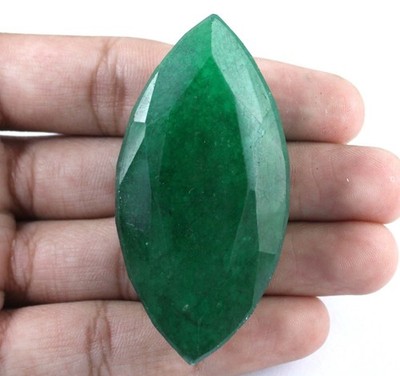 288,95 ct/60 mm brasilianischer grüner Smaragd natürlicher Edelstein im Marqu...