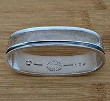 ORIGINAL GEORG JENSEN STERLING SILVER PYRAMID PATTERN NAPKIN RING NO MONOGRAM