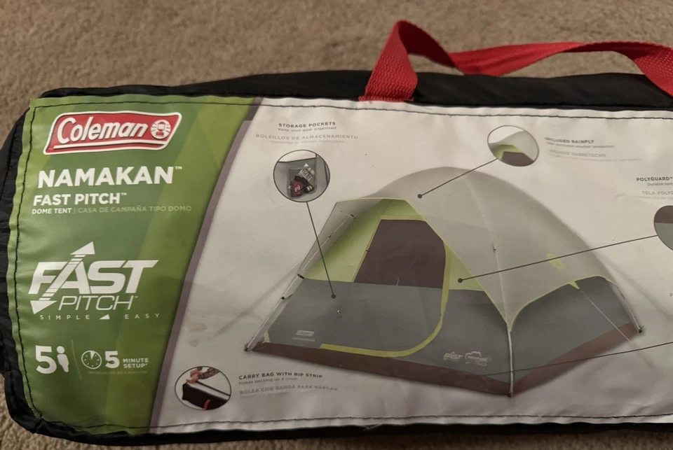 Tienda domo lanzamiento rápido Coleman Namakan verde para 5 personas Foto 3 de 4
