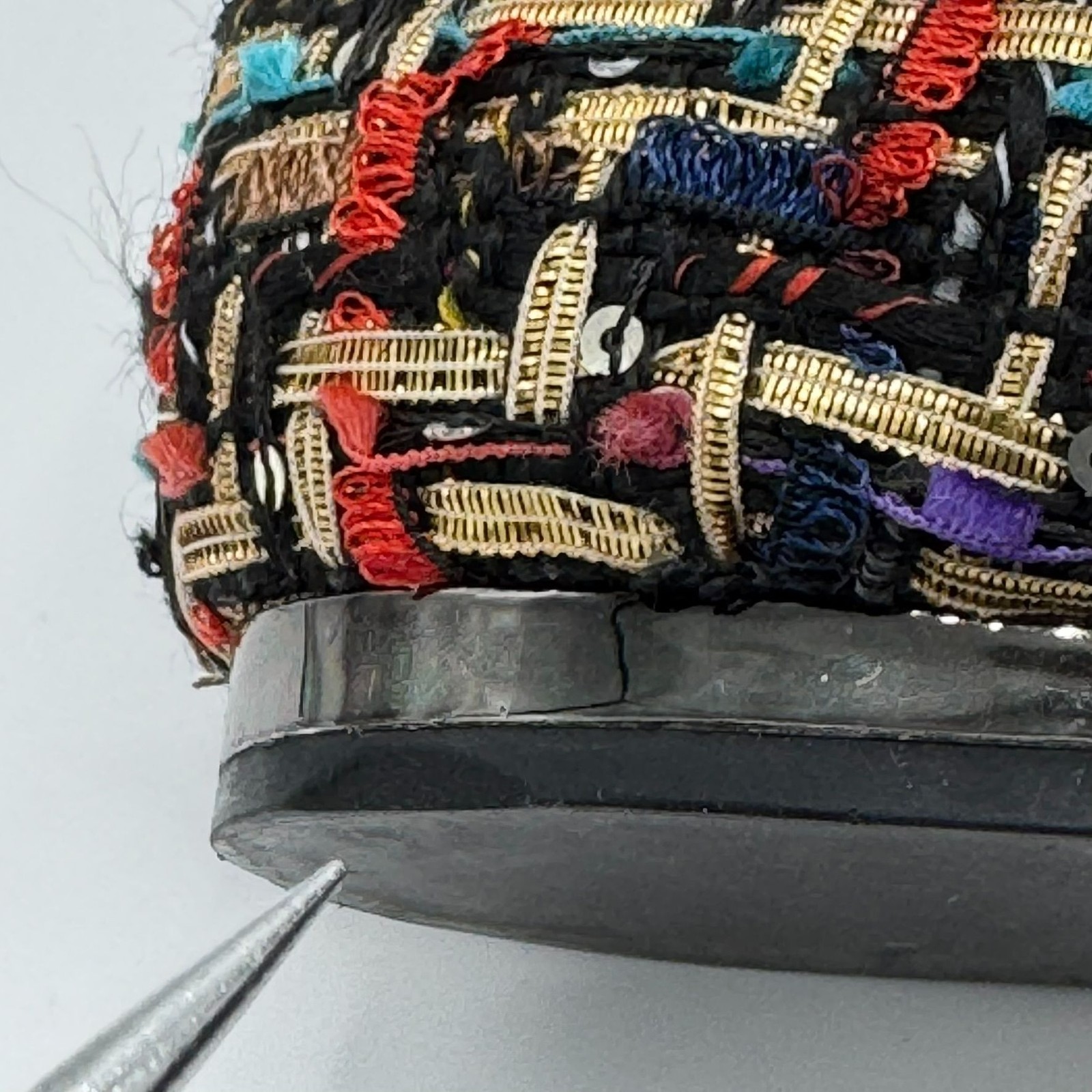 Zara Multicolor Tweed Pointed Flats Black Frayed Bow Women's Size EU 37/US 6.5 thumbnail 14