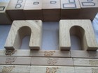 Jenga Blocks Game Replacement Lot of  34  Wood Pieces Pre-Owned - — photo 3