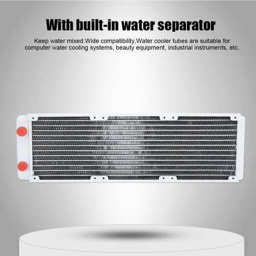 White Copper PC Heat Sink Water Cooling Radiator 360mm For Industrial Instru NEW - Afbeelding 2 van 10