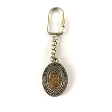 San Francisco California Swirl Keychain Metal Silver Gold Tone