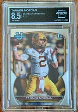 Tanner Morgan 2022 Bowman U Chrome #11 1st Bowman Arena Club 8.5 NM Mint+