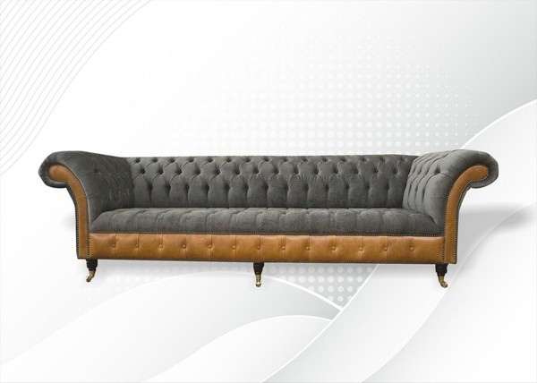 Xxl Sofas Chesterfield Polster Design Luxus Sofa 4 Sitzer Leder Couchen Couch-image