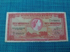 🇧🇲 Bermuda 10 shillings P-19b 1 May  1957 VF  banknotes 122025-16