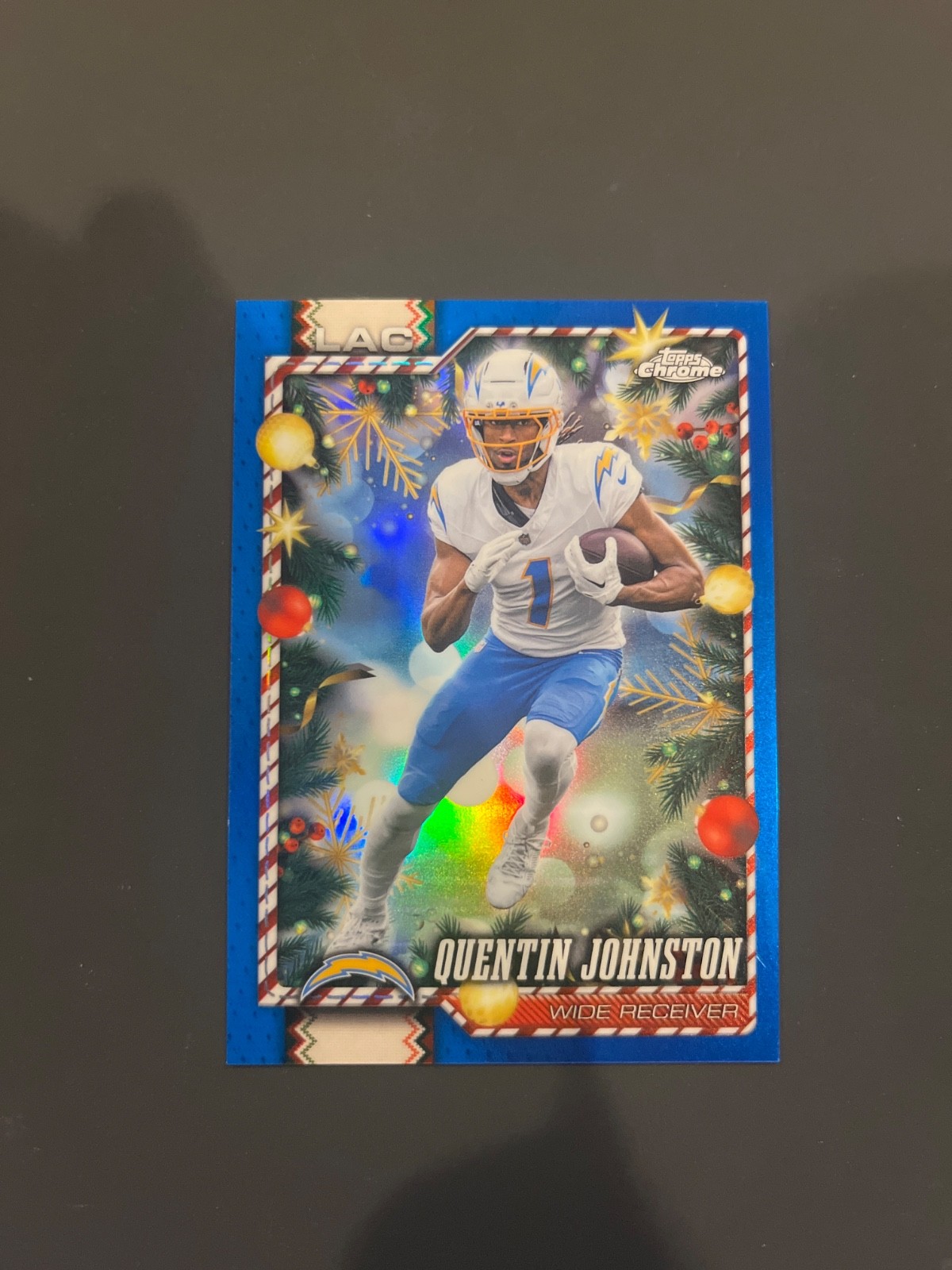 Topps 2026 Topps Chrome Holiday Quentin Johnston Blue 31/150 Chargers!