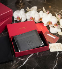 2025 Cartier Black Leather Double Card Holder Wallet Must de Cartier Full Box