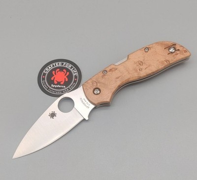 Spyderco Messer Chaparral Birdseye Maple Backlock CTS-XHP Stahl Ahornholz