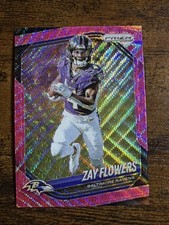 2025 Panini Prizm Zay Flowers #106 Pink Wave Prizm Baltimore Ravens