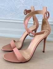 Gianvito Rossi Portofino Nude Leather Cancel ...