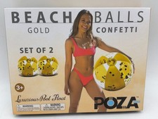Gold Confetti Beach Balls Set Of 2 16" Luxurious Pool Float By Poza