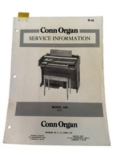 Conn Organ 440 Type 1 Service Repair Shop Manual Schematics