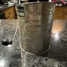 Vintage Bromwell's Three Cup Measuring Flour Sifter Made in USA