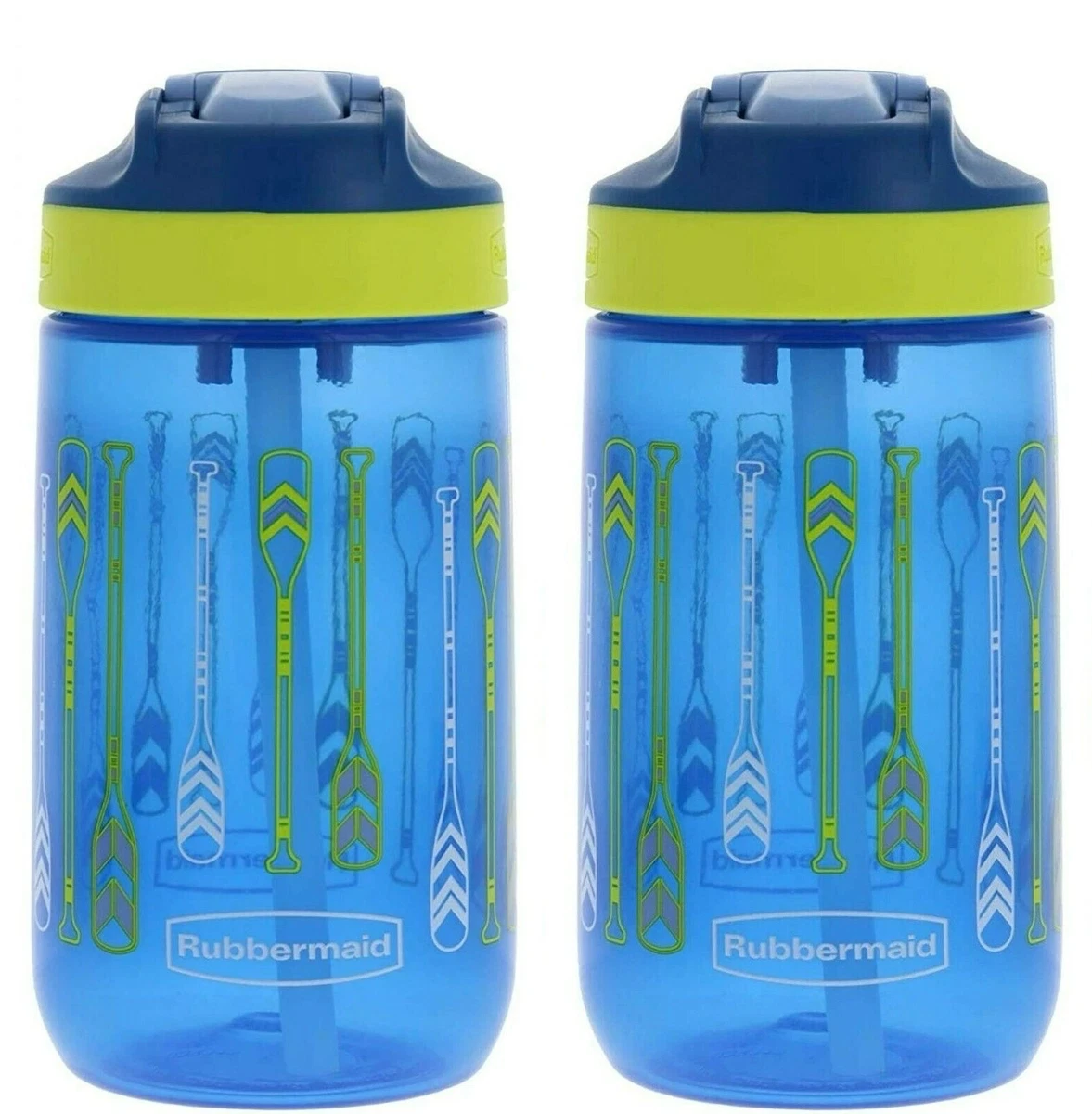 Rubbermaid Kids Water Bottle 14oz Sip Leak-Proof Varsity Blue - Set of 2