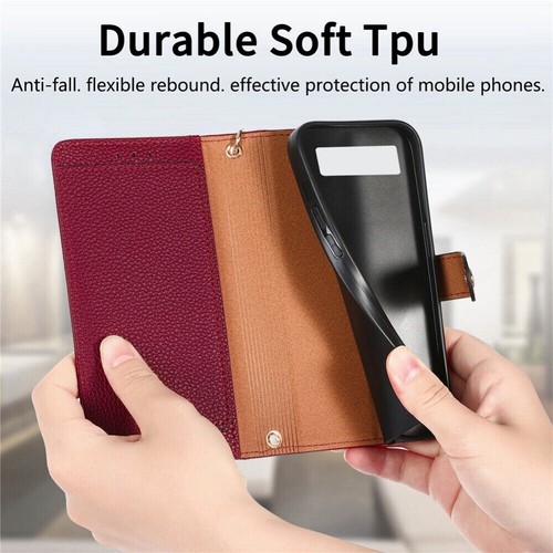 RFID Zip Wallet Case Flip Leather Cover For Google Pixel 7 8 9 10 Pro XL 9A 8/7A - Picture 64 of 91