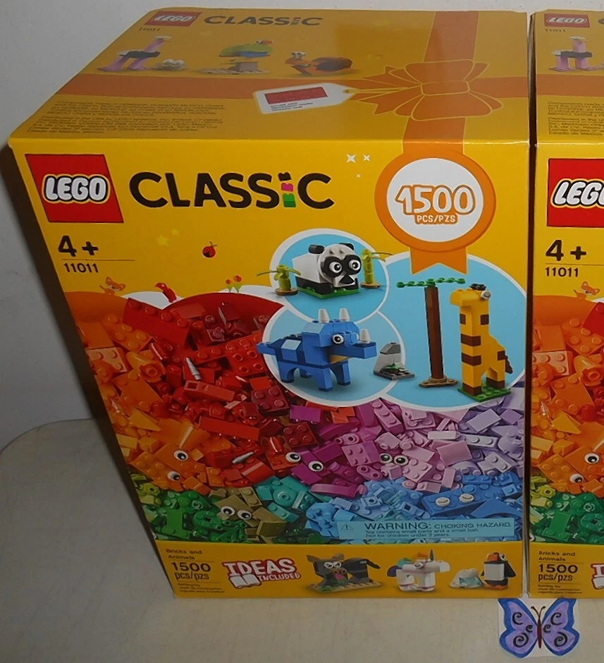 LEGO Classic Bricks and Animals (11011) Creative Building Set - 1500 Pieces  NEW