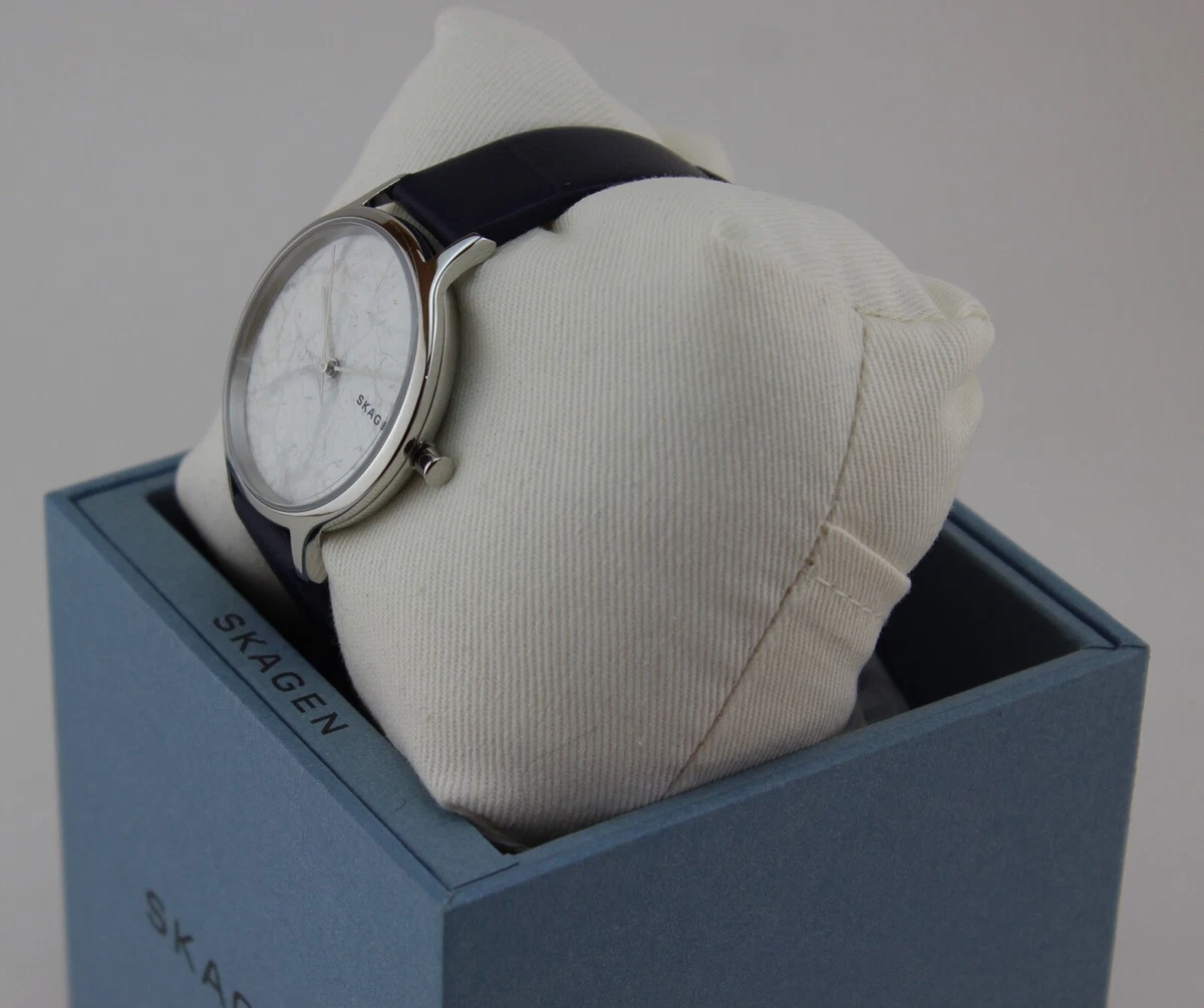 Anita blue leather store stone watch