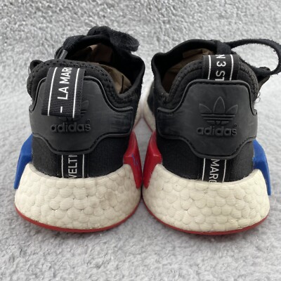 Adidas NMD R1 Primeblue Shoe Men 7.5 Black Red Training Running Sport  Streetwear | eBay
