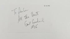 Gail Goodrich Signed 4x6 Index Card LA Lakers NBA HOF Signed To Amber NO COA