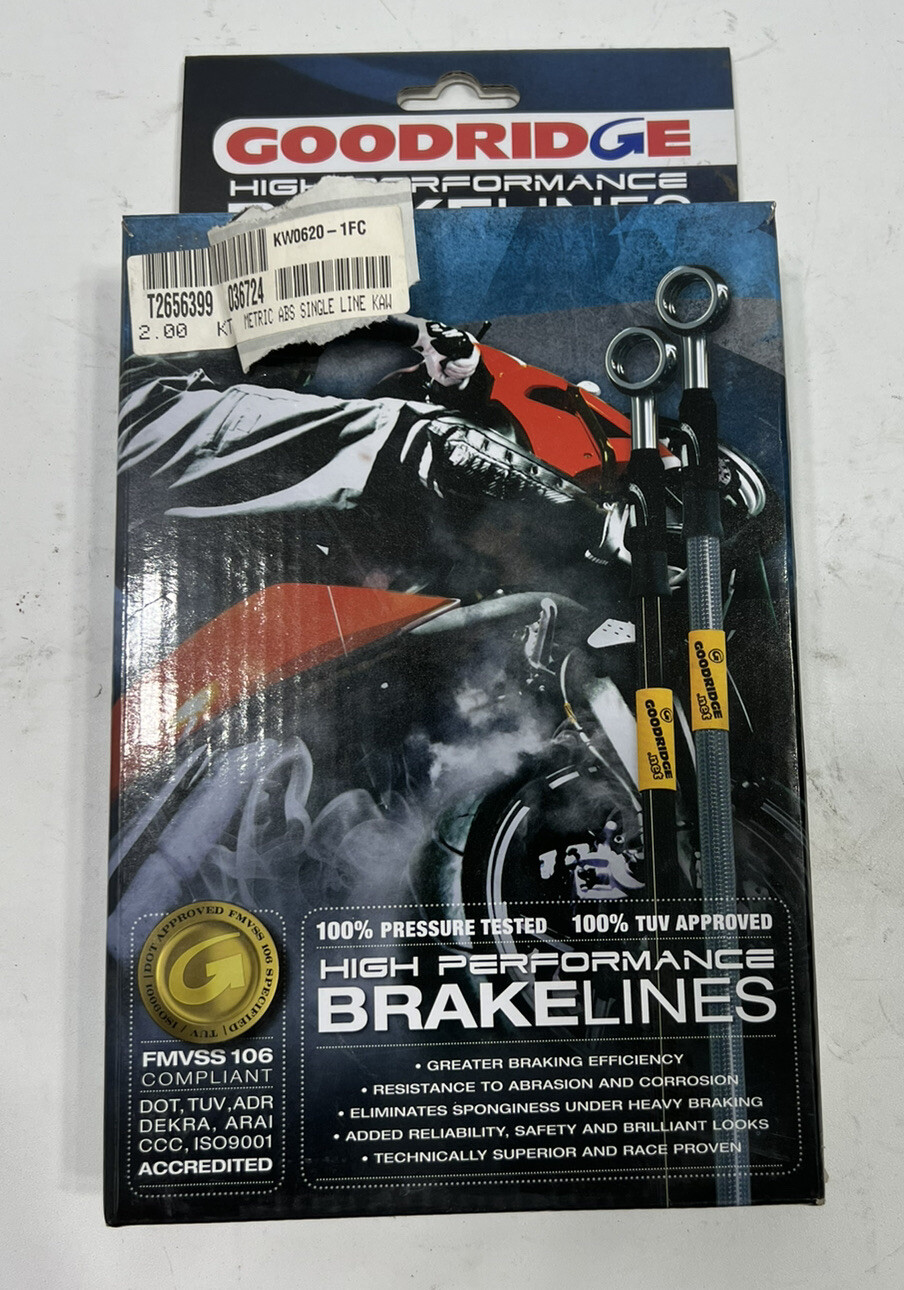 20132016 KAWASAKI ZX6R Ninja ABS Goodridge Steel Braided Front Brake