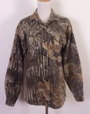 vintage 80s Redhead Women's REALTREE Camo Camouflage USA Shirt Top Hunting SZ L