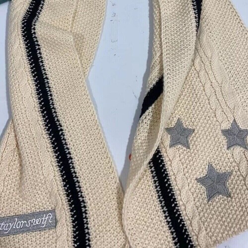 Celebrity Fan Gift Folklore Cardigan Scarf Embroidered Knit Shawl Taylor Swift - Picture 3 of 6