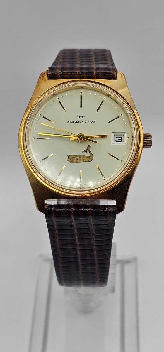 VINTAGE 1983 HAMILTON WATCH with BOX, ESA 963.121 740, KEEPING