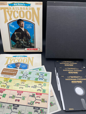 Sid Meier's: Railraod Tycoon 1 - German - PC 5,25'' Floppy -BIG BOX- Top