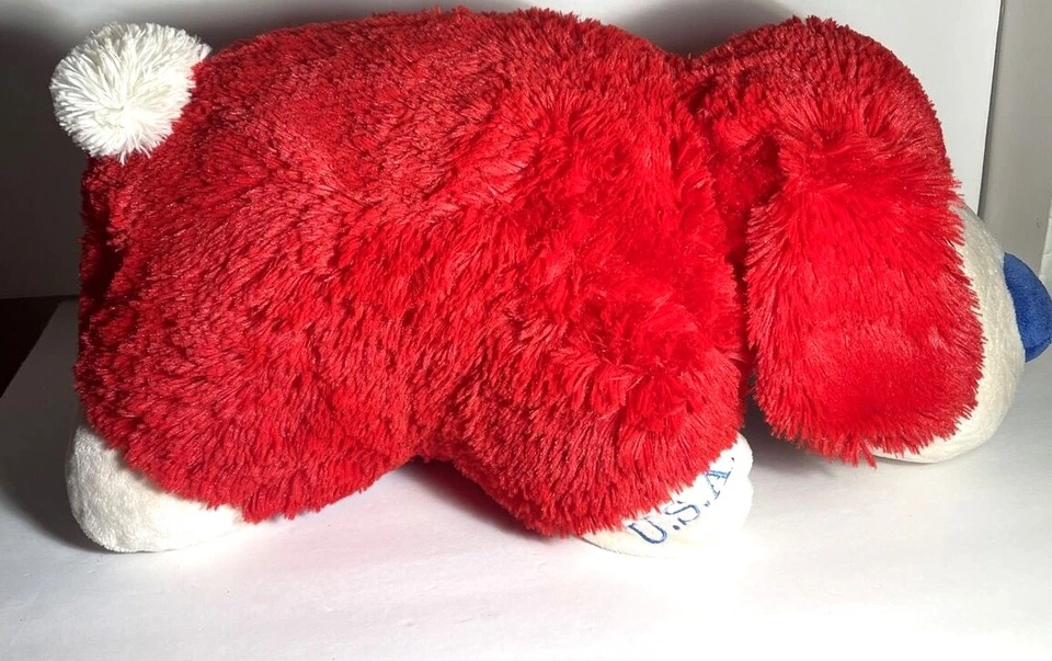 Pillow Pet Pee-Wees 2010 Limited Edition USA Red White and Blue Puppy 19.5"x18.5 - Image 4 of 4