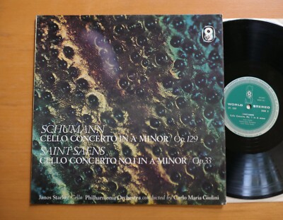 ST 529 Janos Starker Schumann Saint-Saens Cello Concertos EXCELLENT Stereo LP