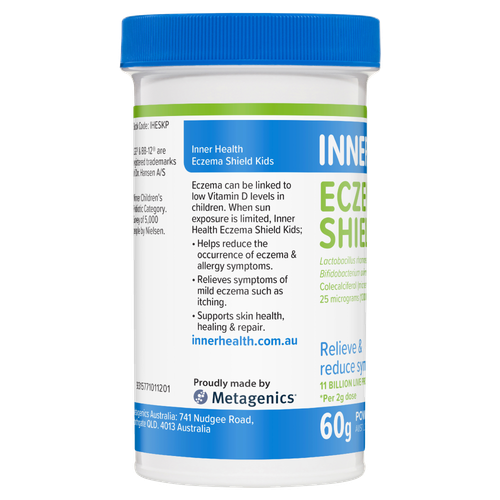 Inner Health Eczema Shield Kids 60g Powder Relieve & Reduce Mild Eczema Symptoms - Picture 3 of 4